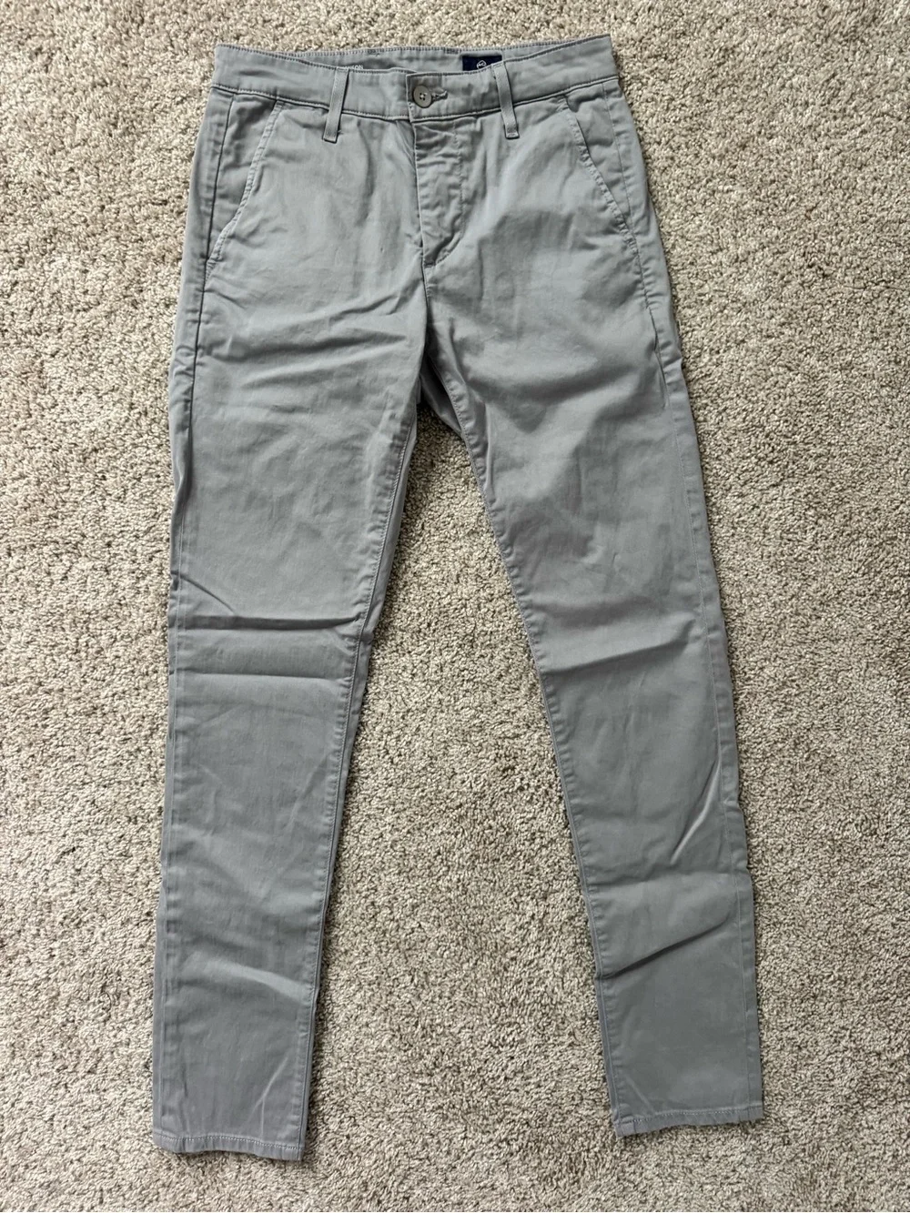 AG Adriano Goldschmied Men's Skinny Chino Pants in Light Gray